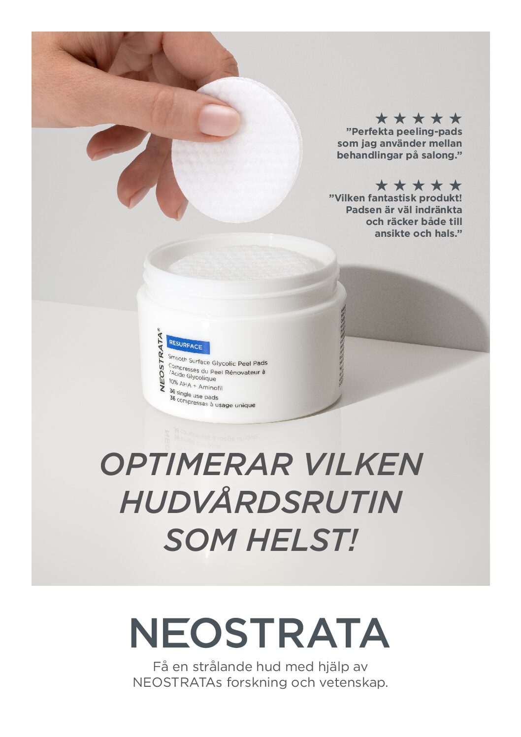 A4-skilt NEOSTRATA Smooth Surface Daily Peel Pads