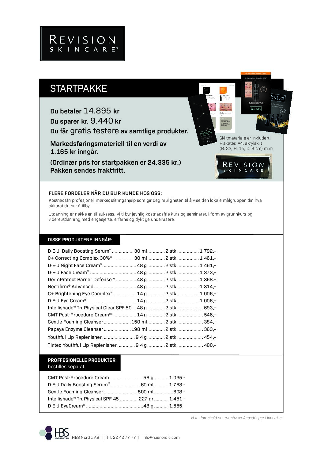 Startpakke Revision Skincare