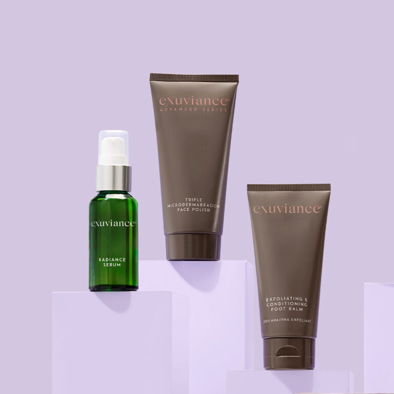 Bilde for sosiale medier Exuviance produkttrio