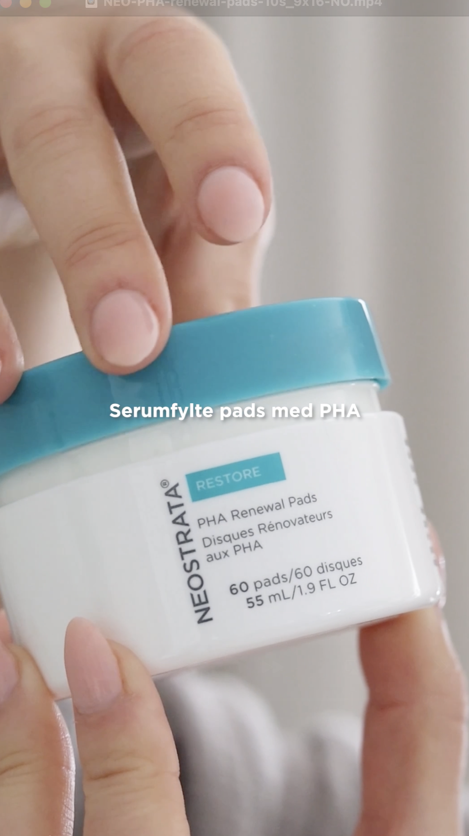 Video til sosiale medier NEOSTRATA behandling (norsk text)