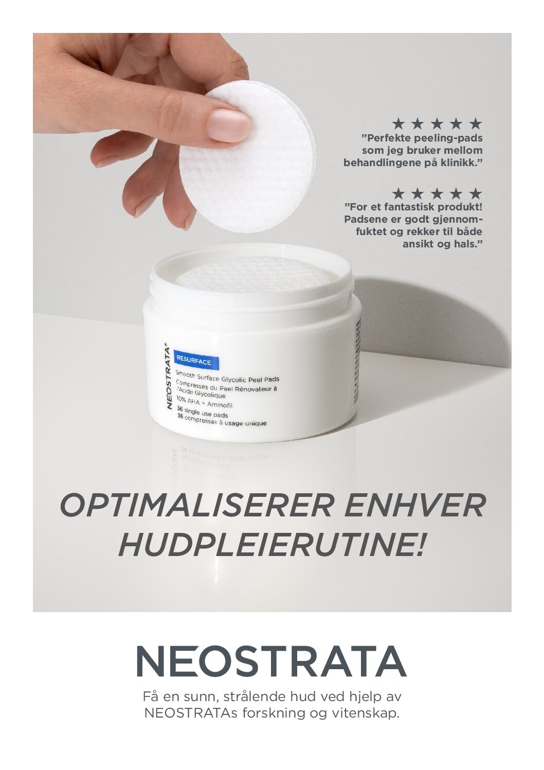 A4-skilt NEOSTRATA Smooth Surface Daily Peel Pads