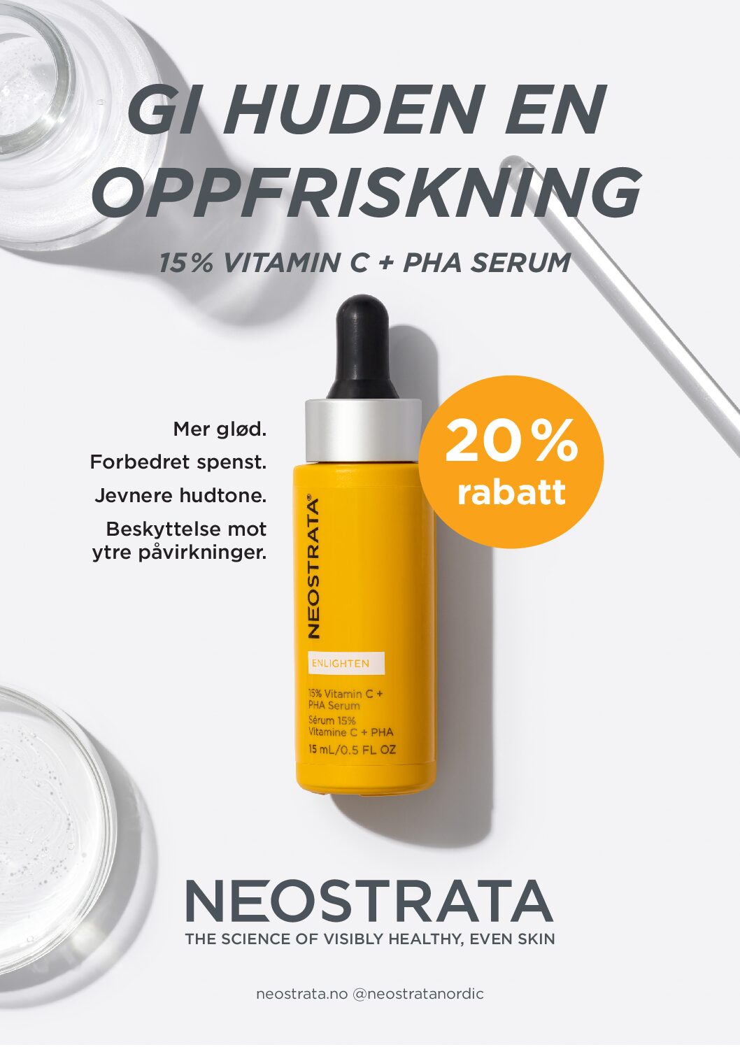A4-skilt NEOSTRATA C vitamin + PHA kampanje